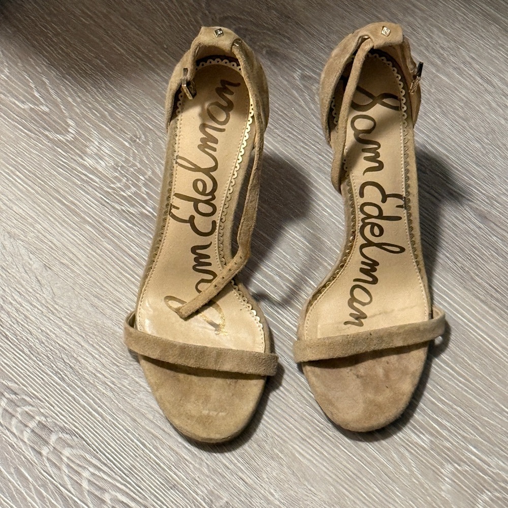 Sam Edelman Ariella Tan Suede Heels, Size 8.5